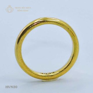 Nhẫn nữ titan mạ vàng trơn - Trang Sức Hava Hồng Kông - HVN20