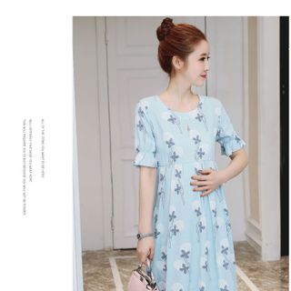 đầm bầu in hoa tuyết