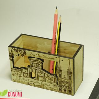 ỐNG BÚT KẾT HỢP MÔ HÌNH NHÀ THỜ ĐỨC BÀ CHỢ BẾN THÀNH