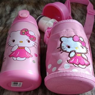 Bình đựng nước 600ml cho bé đi học giữ nhiệt 12 giờ có ống hút và tặng kèm túi vải