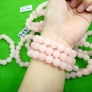 chuỗi đeo tay phong thủy 10li màu hồng Vòng tay phong thủy đẹp y hình