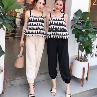 set quần rộng áo dây