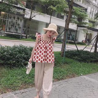 set quần rộng áo dây