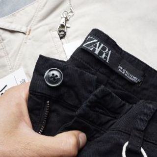 Short kaki zara phối khóa