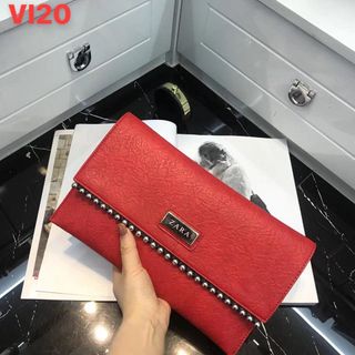 Ví dài đính đá viền túi