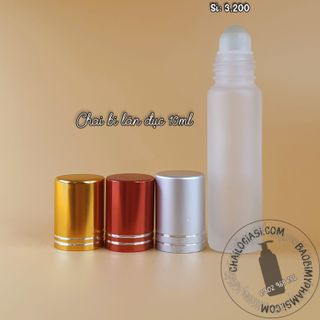 Chai bi lăn đục thuỷ tinh 10ML nắp bạc giá sỉ