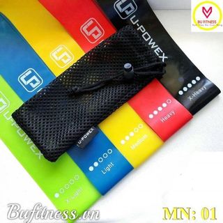 Dây Mini band Bộ 5 sợi U Powex đàn hồi Nhiều Cấp Độ