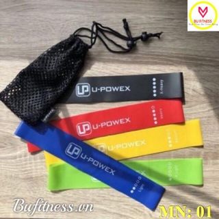 Dây Mini band Bộ 5 sợi U Powex đàn hồi Nhiều Cấp Độ