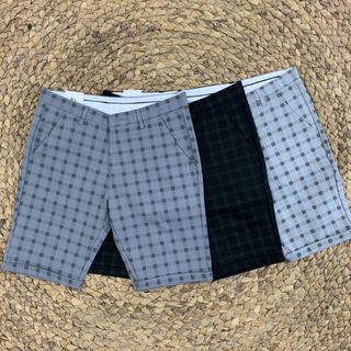 Quần short tây caro