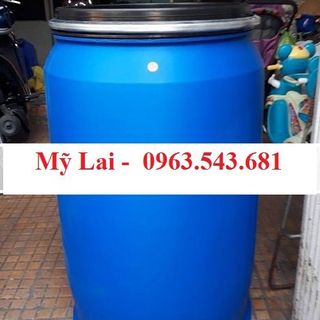 Sỉ thùng phuy nhựa 250 lít phuy nhựa 220 lít đựng hóa chất phuy nhựa 200 lít 2 nắp