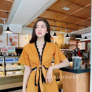 Set Áo Cột Nơ Kèm Chân Váy