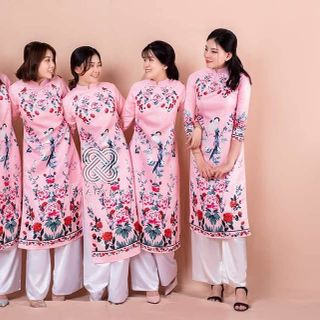 Áo Dài Cách Tân Gấm Cao Cấp