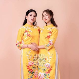 Áo Dài Cách Tân Gấm Cao Cấp