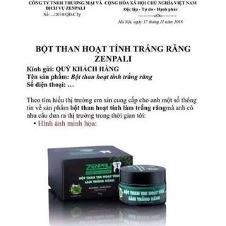 bột trắng răng than hoạt tính Zenpali