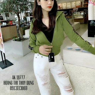 áo khoác thun da cá sọc tay