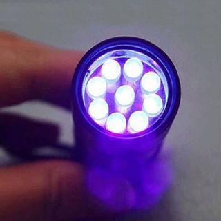 Đèn pin LED UV 9 bóng siêu sáng soi tiền giả