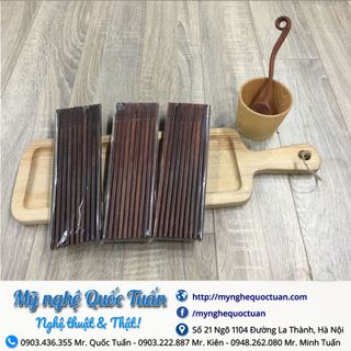 Túi 10 đôi đũa gỗ trắc hàng chuẩn không sử dụng hóa chất