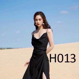 Đầm Dự Tiệc 2 Dây Nhúm Eo