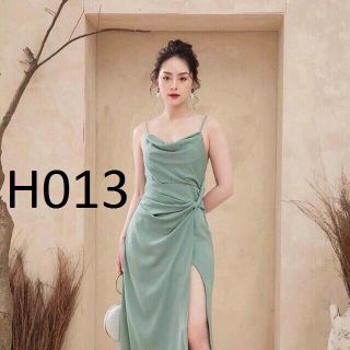 Đầm Dự Tiệc 2 Dây Nhúm Eo