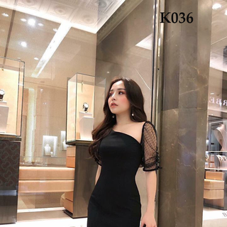 đầm ôm body tay lưới