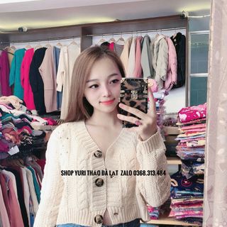 Khoác len croptop