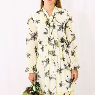 Đầm voan nữ họa tiết hoa