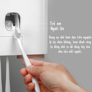 Bộ 2 nhả kem đánh răng tự động cao cấp kèm 4 cốc - Ecoco