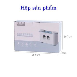 Bộ 2 nhả kem đánh răng tự động cao cấp kèm 4 cốc - Ecoco