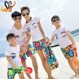 Áo thun gia đình đi biển A1