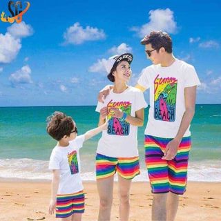 Áo thun gia đình đi biển A1