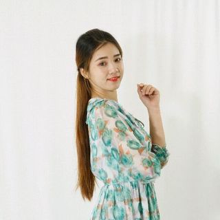 Đầm voan nữ họa tiết hoa