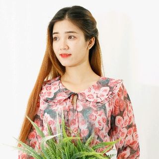 Đầm voan nữ họa tiết hoa