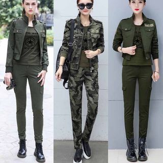 Đồ bộ thể thao phối lính set 3 món TT341