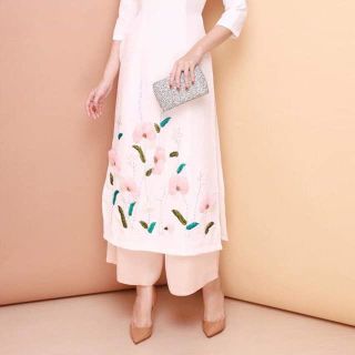 Aó Dài Cách Tân Tapta Cổ Tròn