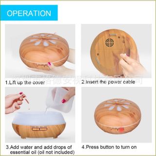 MÁY KHUẾCH TÁN TINH DẦU CÁNH HOA KÈM ĐIỀU KHIỂN REMOTER 550ML SIÊU ÂM
