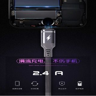 Cáp Sạc Nhanh Dây Đen Led