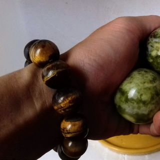 Bi lăn tay đá quý Serpentine tự nhiên