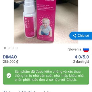 TẶNG VÒNG DÂU CHO BÉ Vitamin D3 - DIMAO Châu Âu