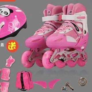 chuyên sỉ bộ Patin cho bé kèm mũ và bảo vệ tay chân bánh xe có đèn