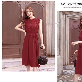 ĐẦM XOÈ NHÚN THUN PHỐI REN HÀNG CAO CẤP CHUẨN
