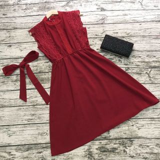 ĐẦM XOÈ NHÚN THUN PHỐI REN HÀNG CAO CẤP CHUẨN