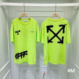 Áo thun form rộng Off-White xanh dạ quang giá sỉ