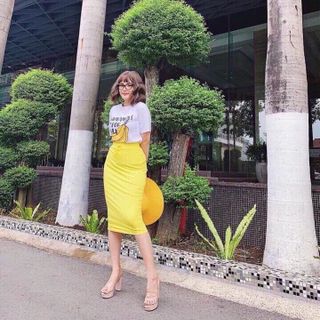 set váy thun ôm cao cấp