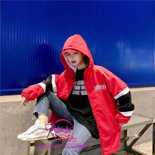Áo khoác dù 2 sọc ngang