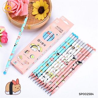 Bút chì gỗ HB hoạt hình - Hộp 12c