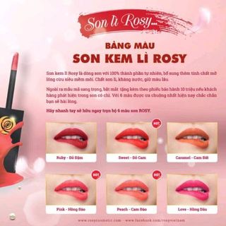 Son Rosy không chì siêu lì