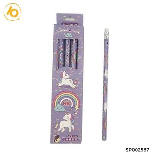 Bút chì gỗ HB hoạt hình - hộp 12c