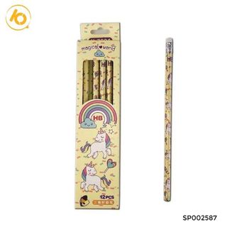Bút chì gỗ HB hoạt hình - hộp 12c
