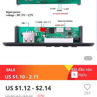 Đầu Nhận Bluetooth 50 cho Xe hơi MP3 Người Chơi Bộ Giải Mã Bảng Màu Sắc Màn Hình Đài FM TF USB Audio AUX 35 Mm cho Iphone XS
