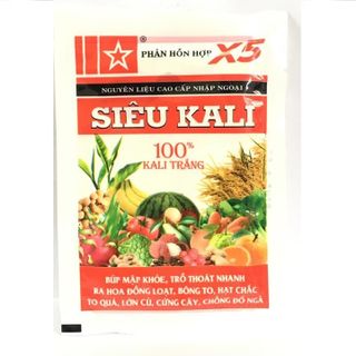 Phân bón hỗn hợp siêu kali  X5 siêu ra hoa siêu đậu quả cho cây trồng gói 40g giá sỉ